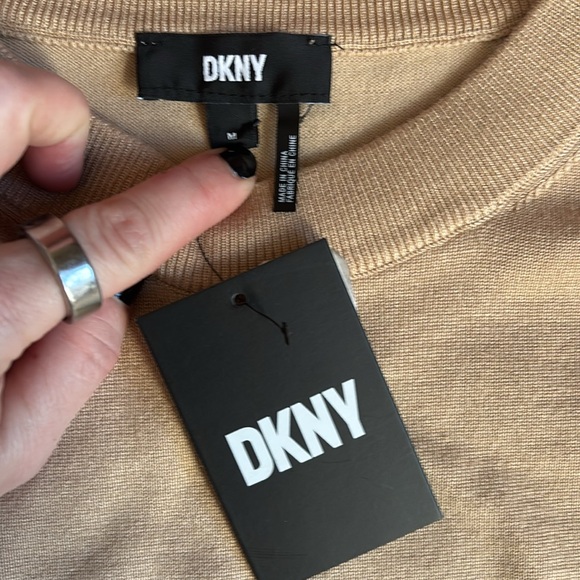 DKNY Gold Puff Sleeve Sweater - Picture 2 of 5